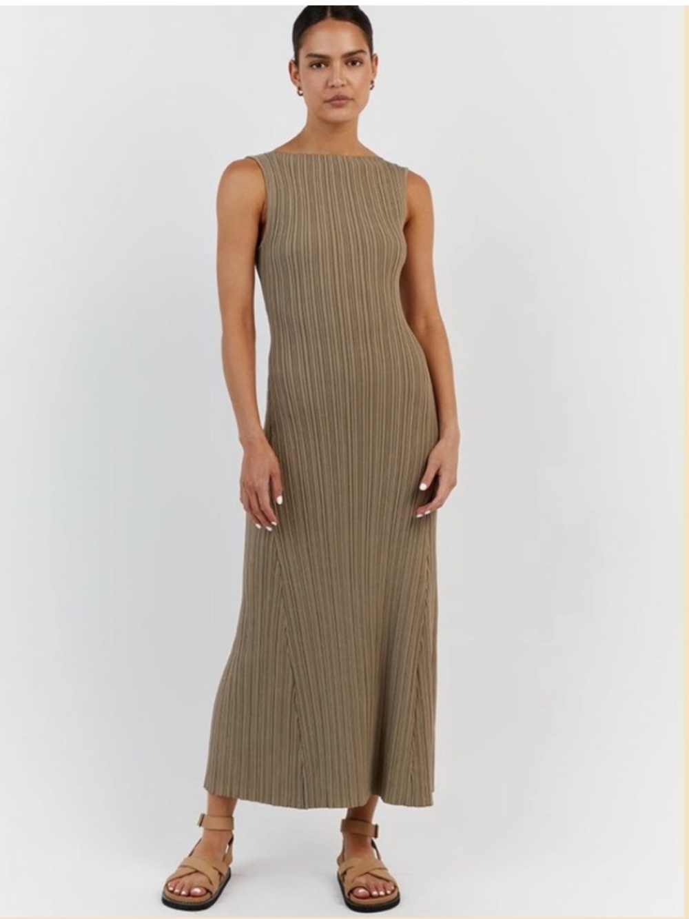 DISSH Ivy Knit Midi Dress in Moss Size L